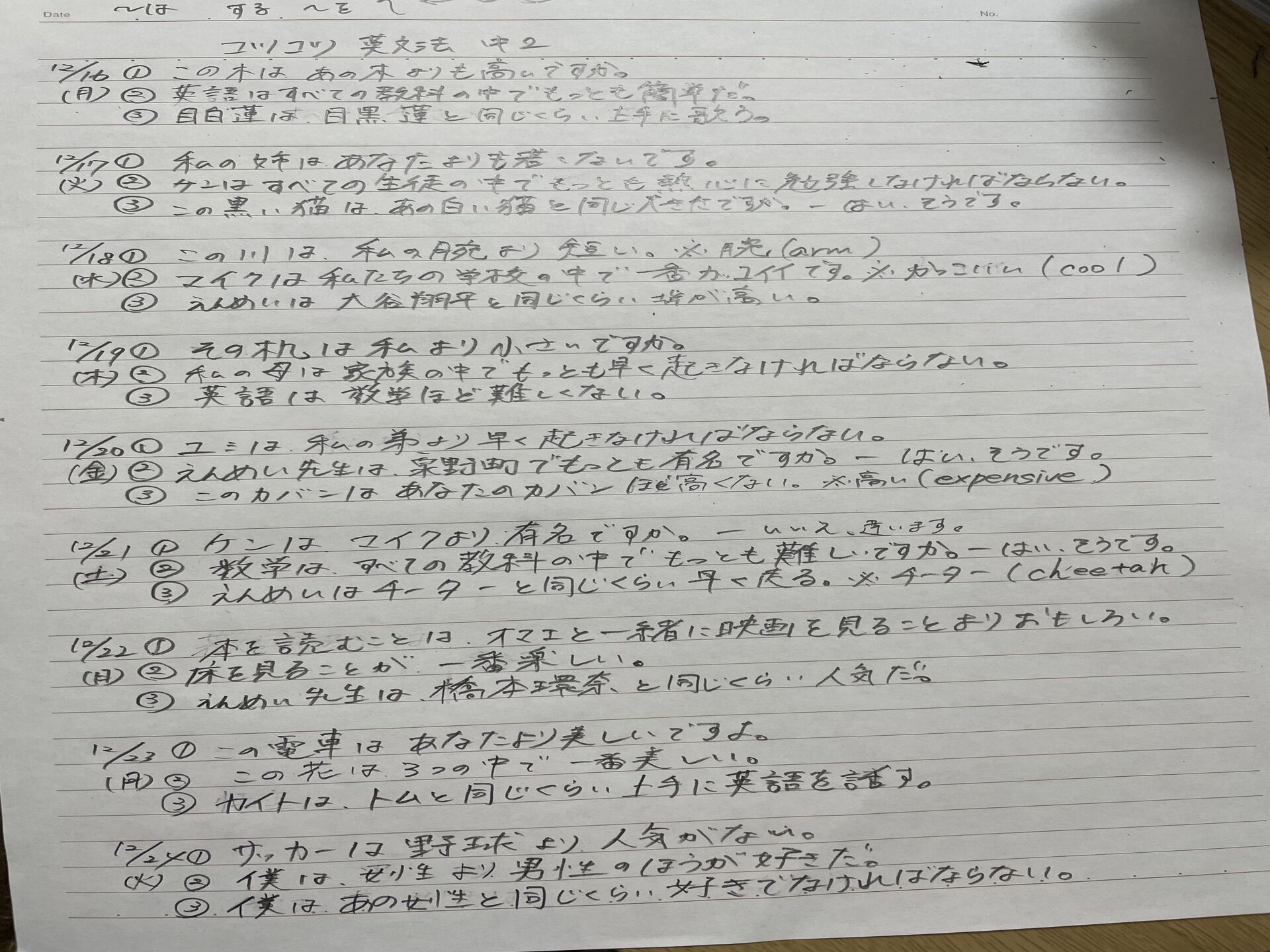 今日からコツコツスタートだ！
